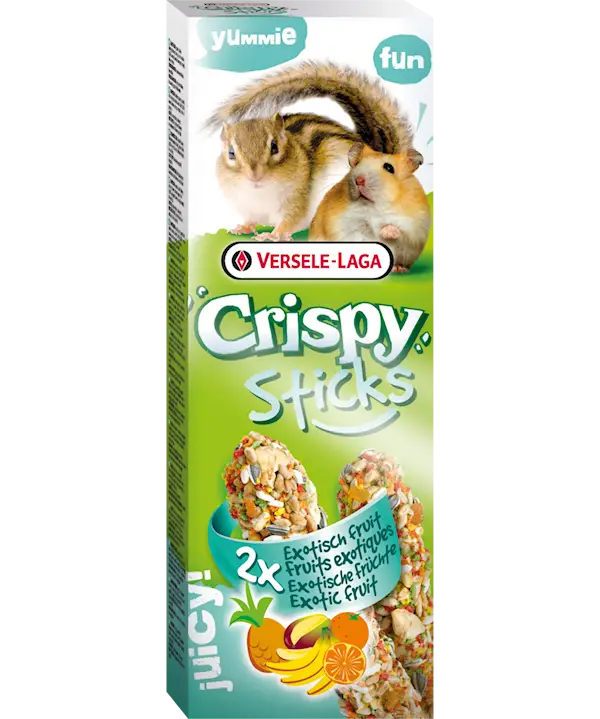 CrispySticks Hamster-ekorn eksotisk frukt 2-pk.