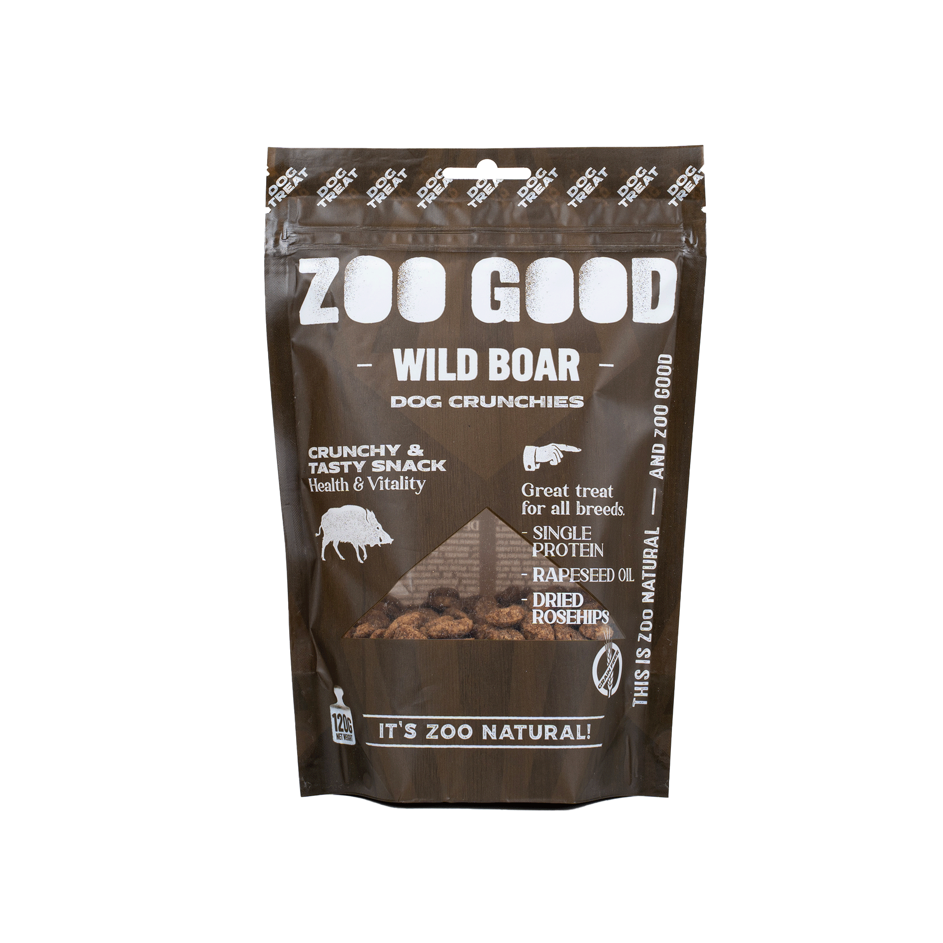 ZOO GOOD - Dog Crunchie treat - Wild Boar 120g - Hund - Hundgodis - ZOO.se