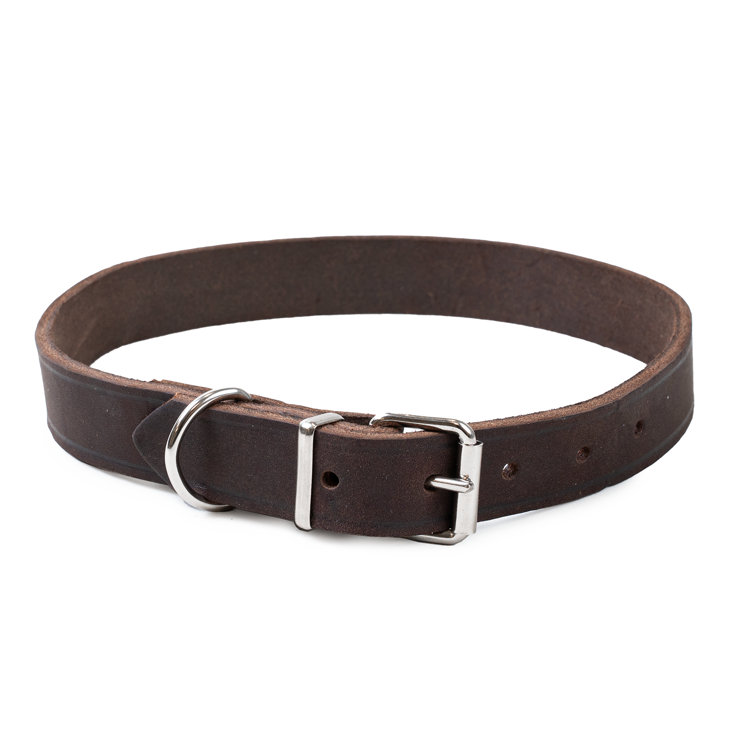 Selected by ZOO Läderhalsband Hera ställbart Brunt