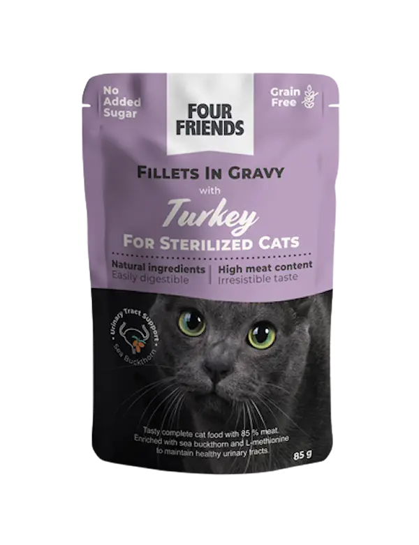Cat Sterilized Turkey in Gravy Pouch 85g