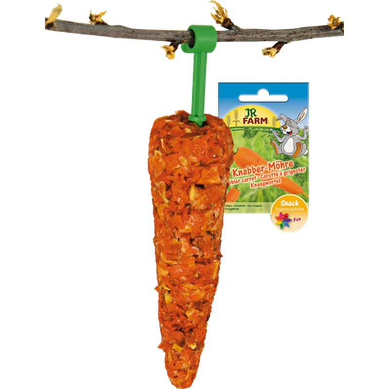 JR FARM - Nibbler Carrot Orange 60 g - Smådyr - Godbiter og gnagestenger - Naturlig godbit - ZOO.no