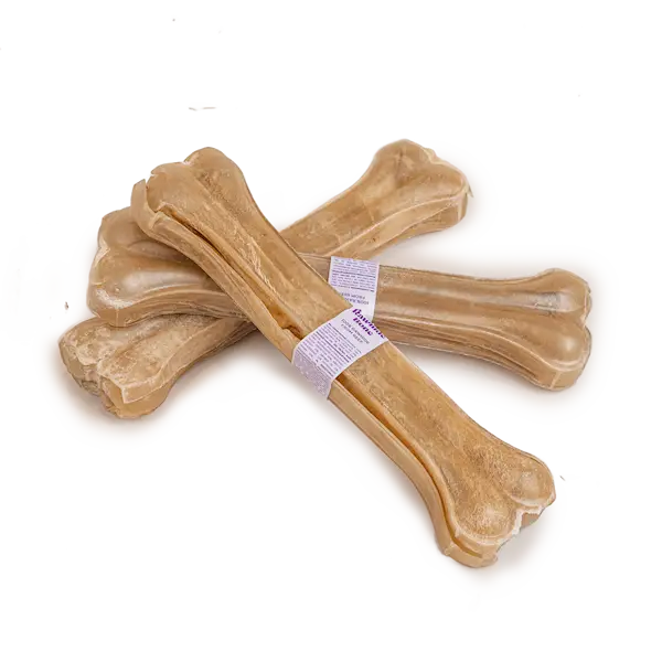 Pressed Rawhide chew Bone - Natural 26 cm