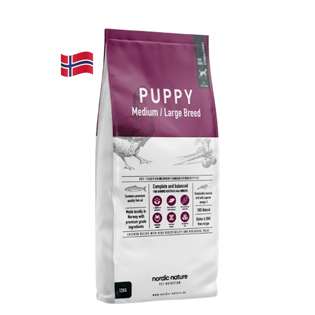 Nordic Nature - Puppy Medium / Large 12 kg - Hund - Hundmat & hundfoder - Torrfoder för hund - ZOO.se