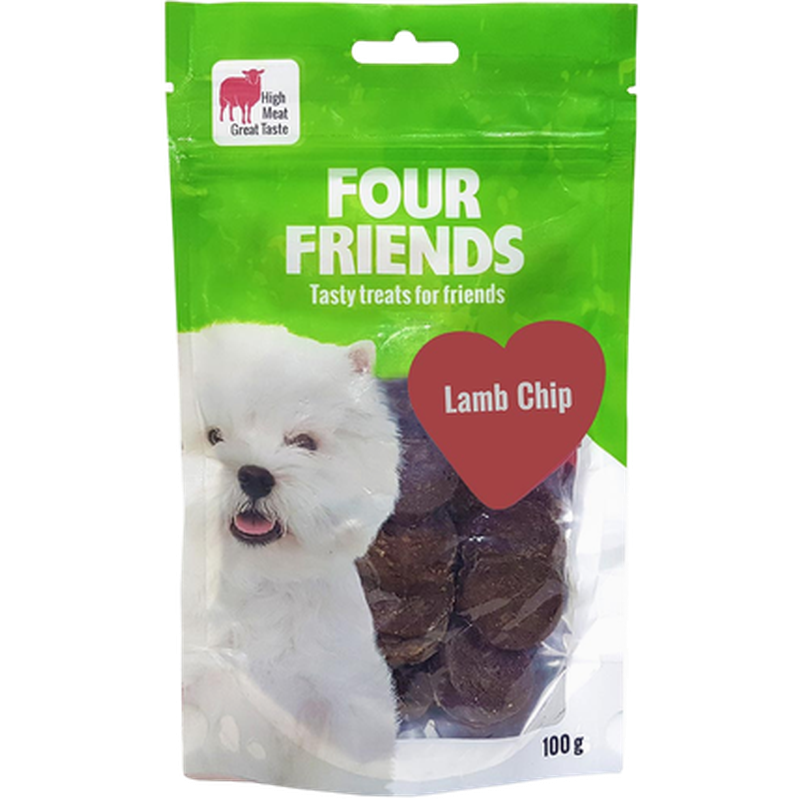 FourFriends - Dog Lamb Chip 400 g - Hund - Hundgodis - Naturligt hundgodis - ZOO.se