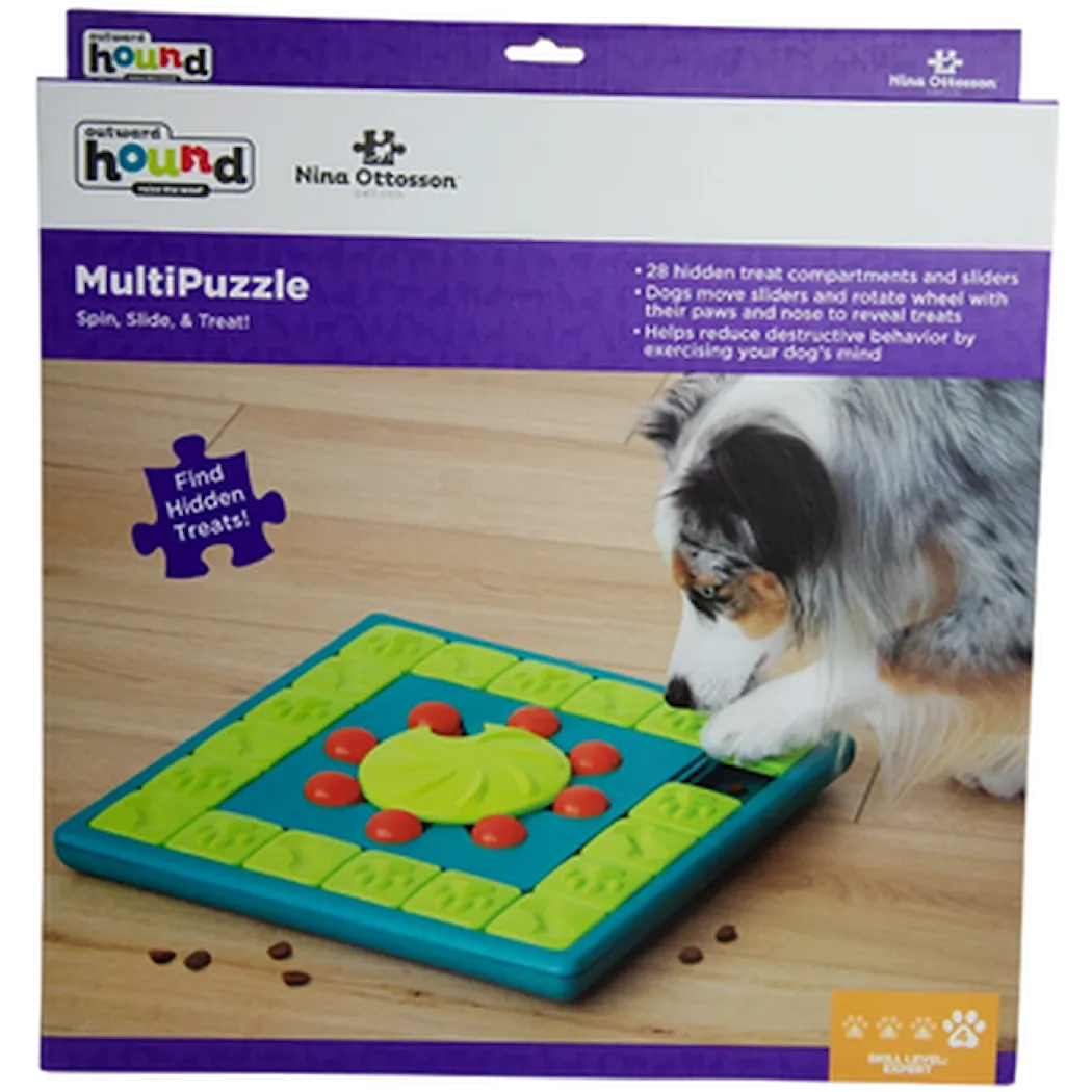 Nina Ottosson Dog MultiPuzzle Level 4 - gra edukacyjna, interaktywna dla  psa, poziom 4