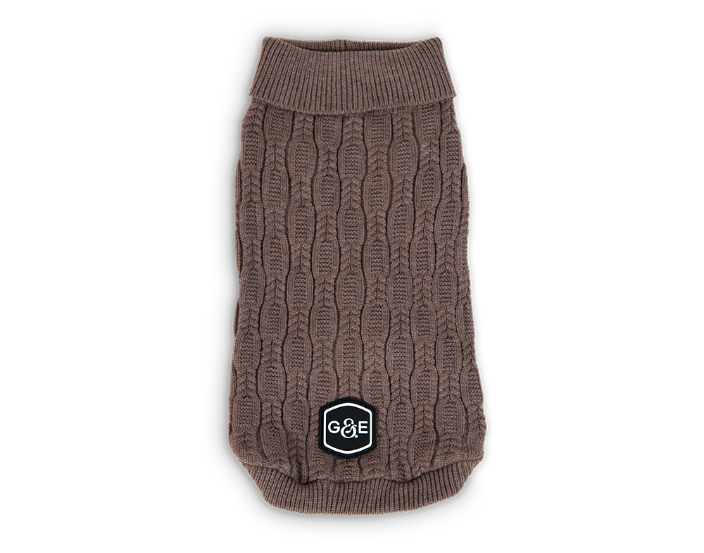 Gustaf och Evita Strikket genser Comfort Brown