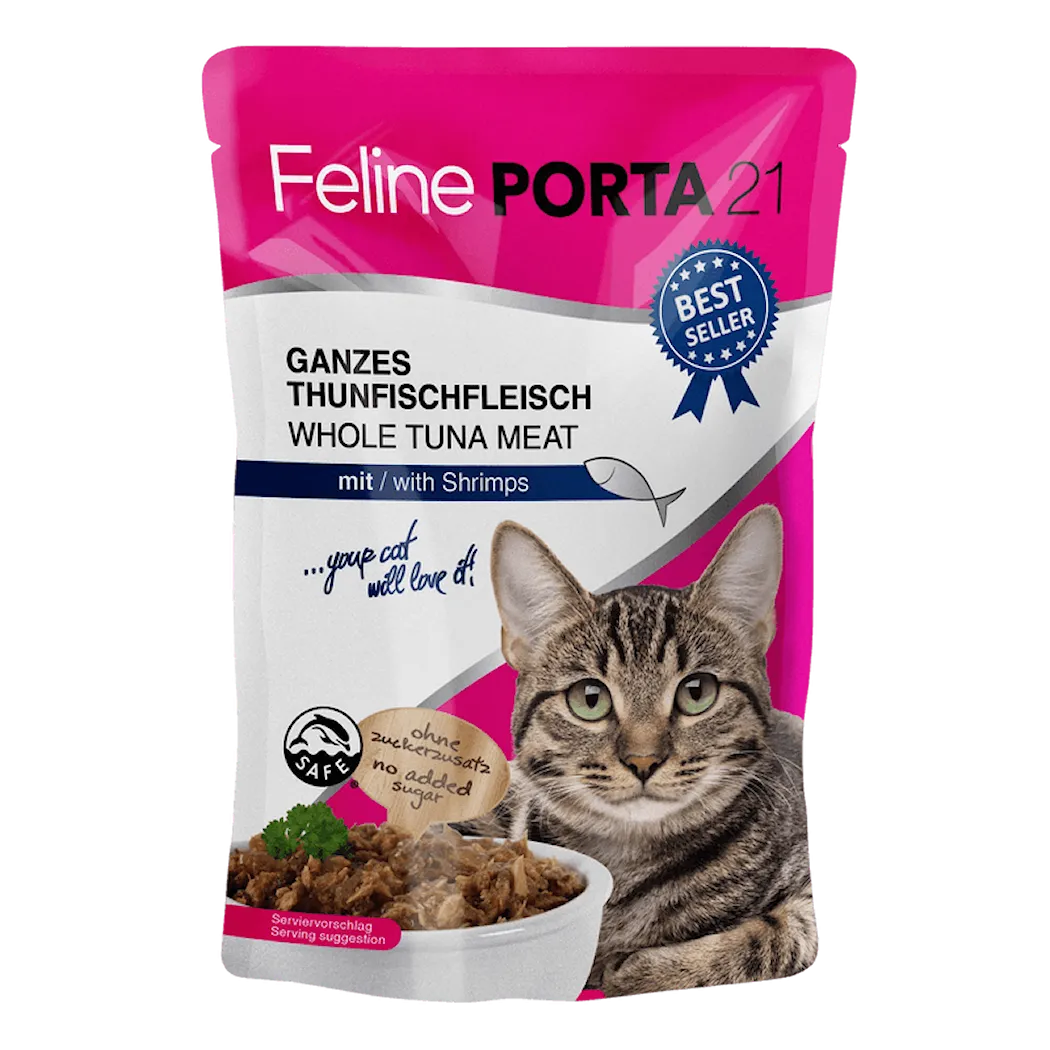 Porta21 Feline Tuna with Shrimps Cat Pouch 100g