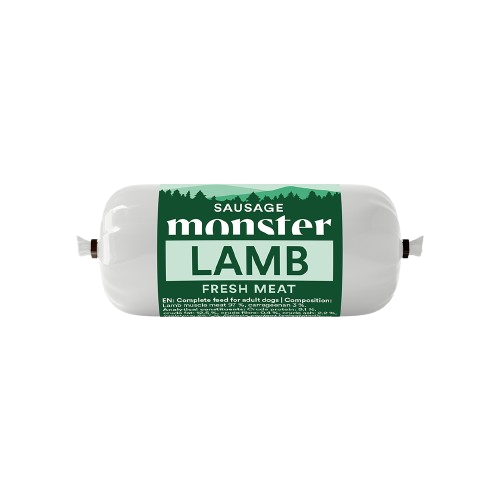 Dog Sausage Lamb 12x400 g - Hund - Hundmat & hundfoder - V&aring;tmat & V&aring;tfoder f&ouml;r hund - Monster Pet Food - ZOO.se