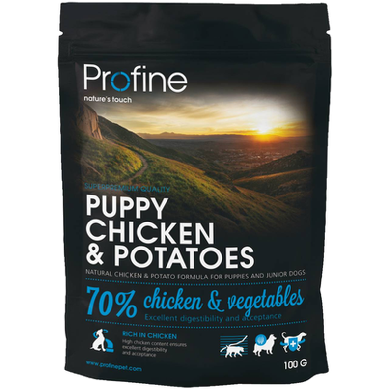Dog Dry Food Puppy Chicken & Potatoes Black 3 kg