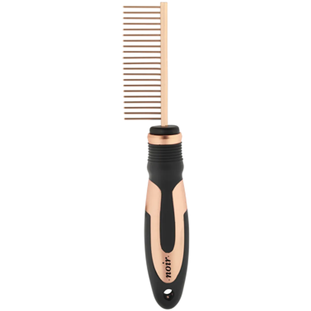 Noir Detangling Comb Medium 21 Teeth Black Medium 22x5cm