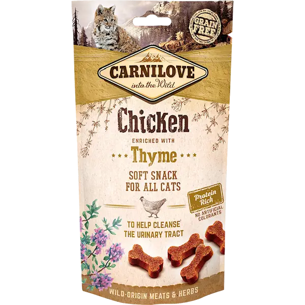 Cat Semi Moist Snack Chicken & Thyme 50 g x 10 stk.
