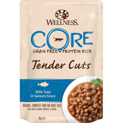 CORE Petfood - Cat Adult Tender Cuts Tuna in Savoury Gravy Wet 8 x 85 g - Katt - ZOO.se
