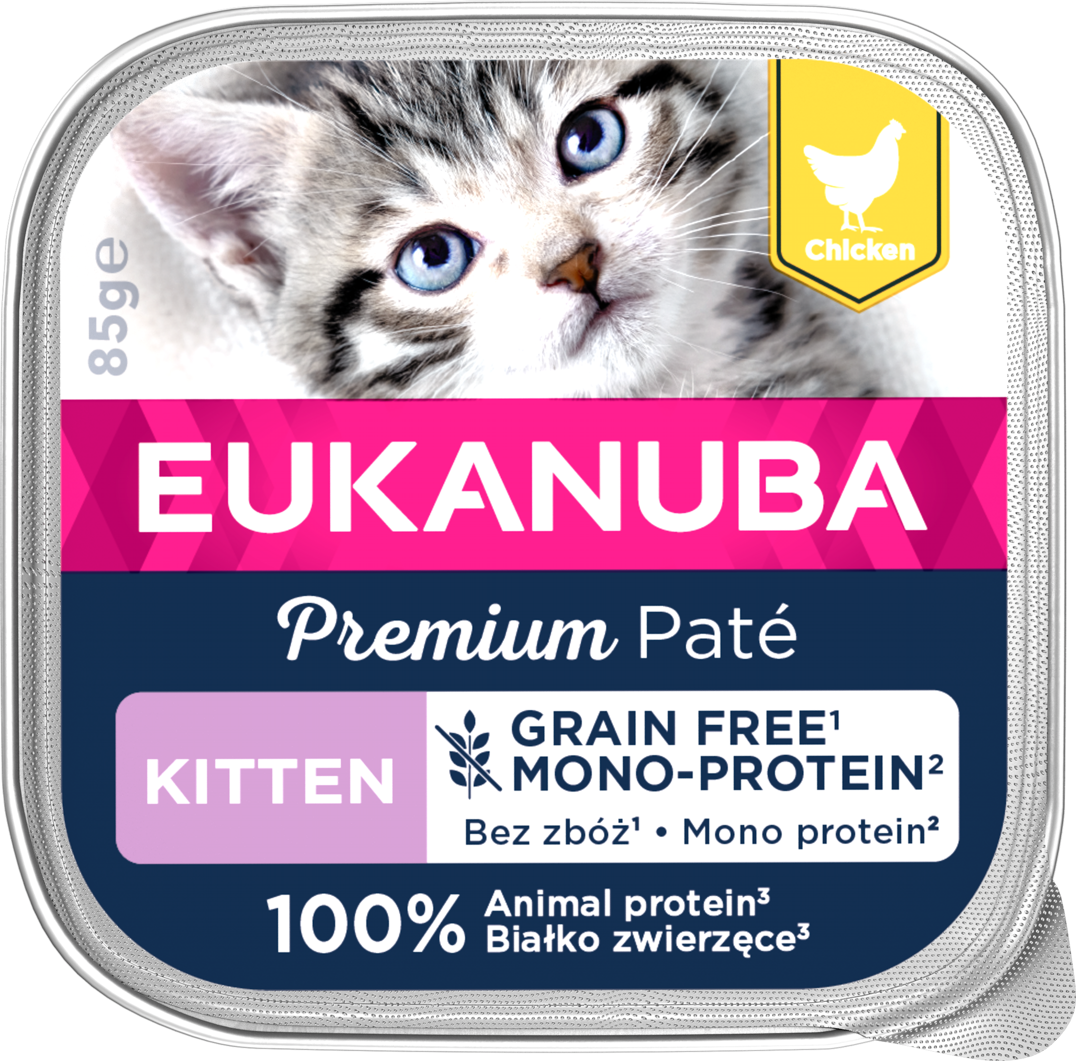 Eukanuba - Cat Grain Free Kitten Chicken Paté Mono 85 g - Katt - Kattfoder & kattmat - ZOO.se