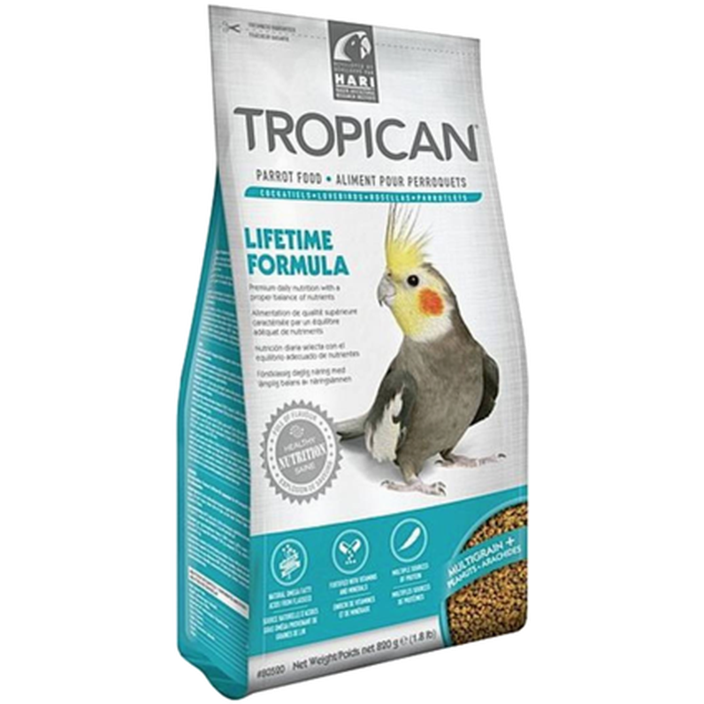 Tropican - Lifetime Granules Parakit 820 g - Fågel - Fågelmat & Fågelfoder - ZOO.se