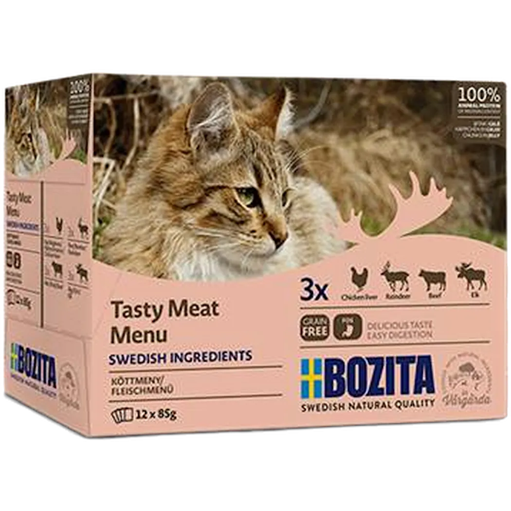 Bozita Katt Pouch Multibox Meat in Jelly 85 g x 12 st - Portionspåsar