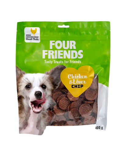 Preview of Fourfriends Four Friends Dog Chicken & Liver Chip 400 g