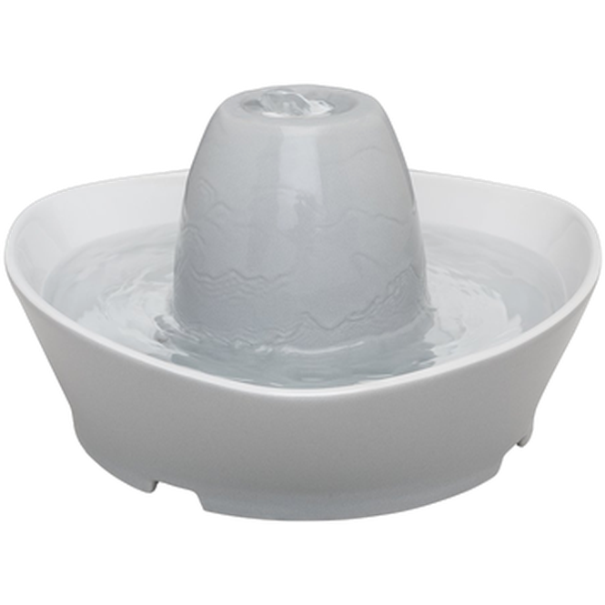 Drinkwell - Streamside Ceramic Pet Fountain Gray & White 1,8 L - Katt - ZOO.se