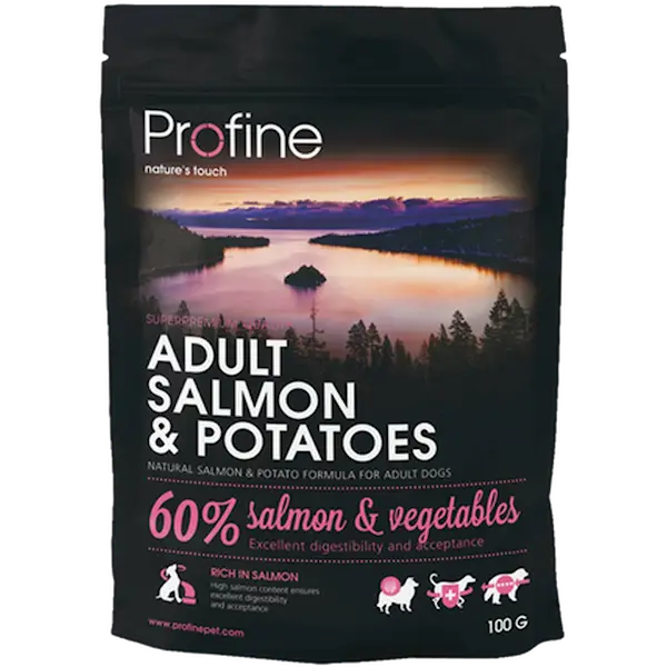 Dog Dry Food Adult Salmon & Potatoes Black 3 kg