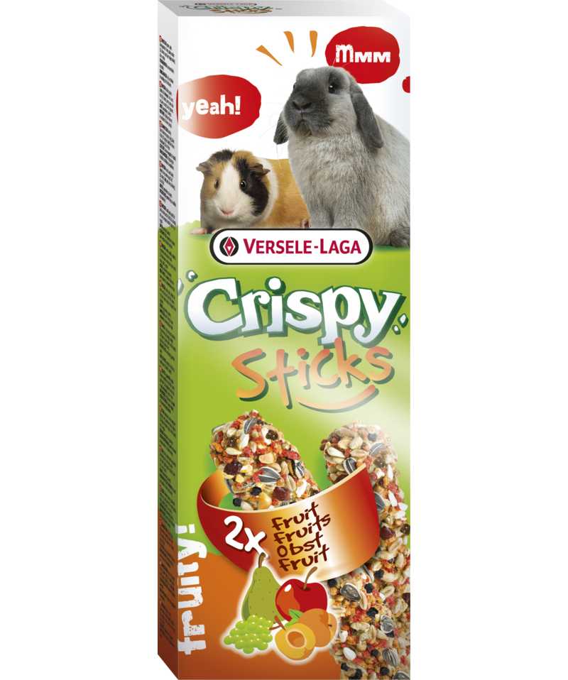 Versele-Laga - CrispySticks Rabbit-GuineaPig Fruit 2-pack - Smådjur - Godis & Gnagstänger - ZOO.se