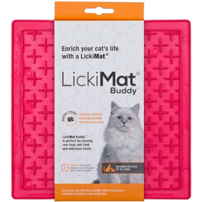 LickiMat - Cat Classic Buddy Pink 20 x 20 cm - Katt - Matplats & Vattenfontäner för katt - ZOO.se