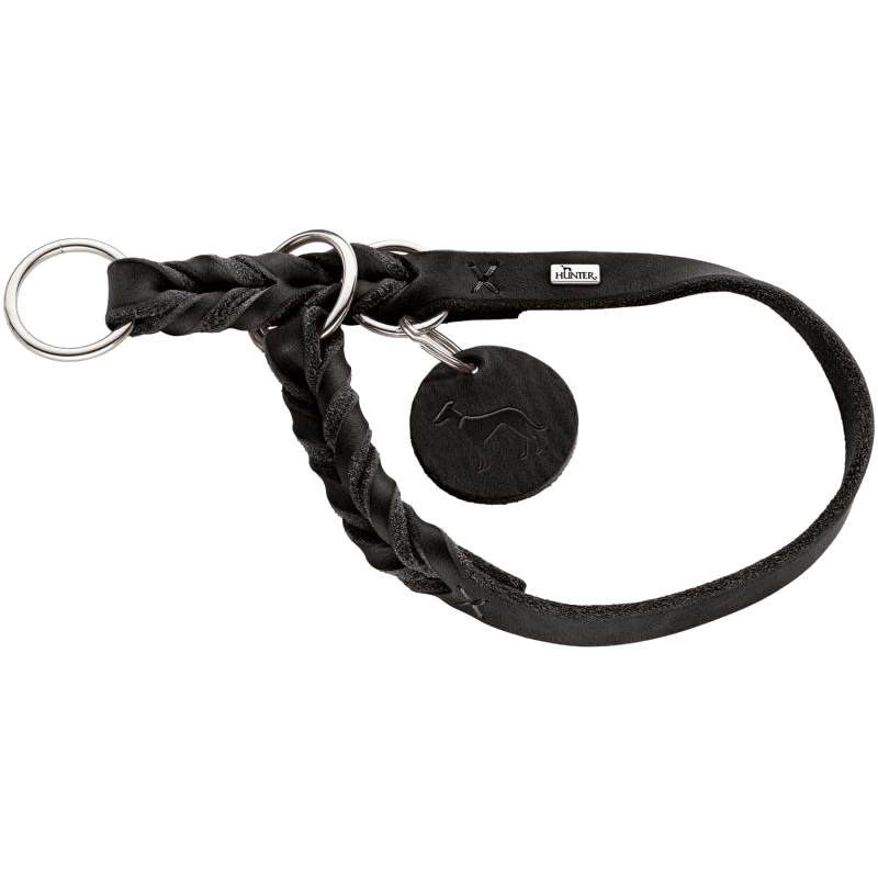 Hunter - Hundhalsband Ställbart Solid Education Svart S-M - Halsmått 35-40cm - Koirat - Kaulapannat