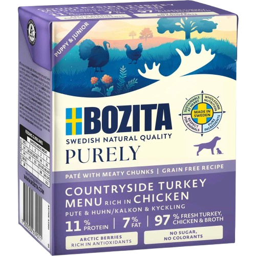 Bozita Hund - Purely Paté P&J Kalkkuna 370 g - Koirat - Koiranruoka - Märkäruoka