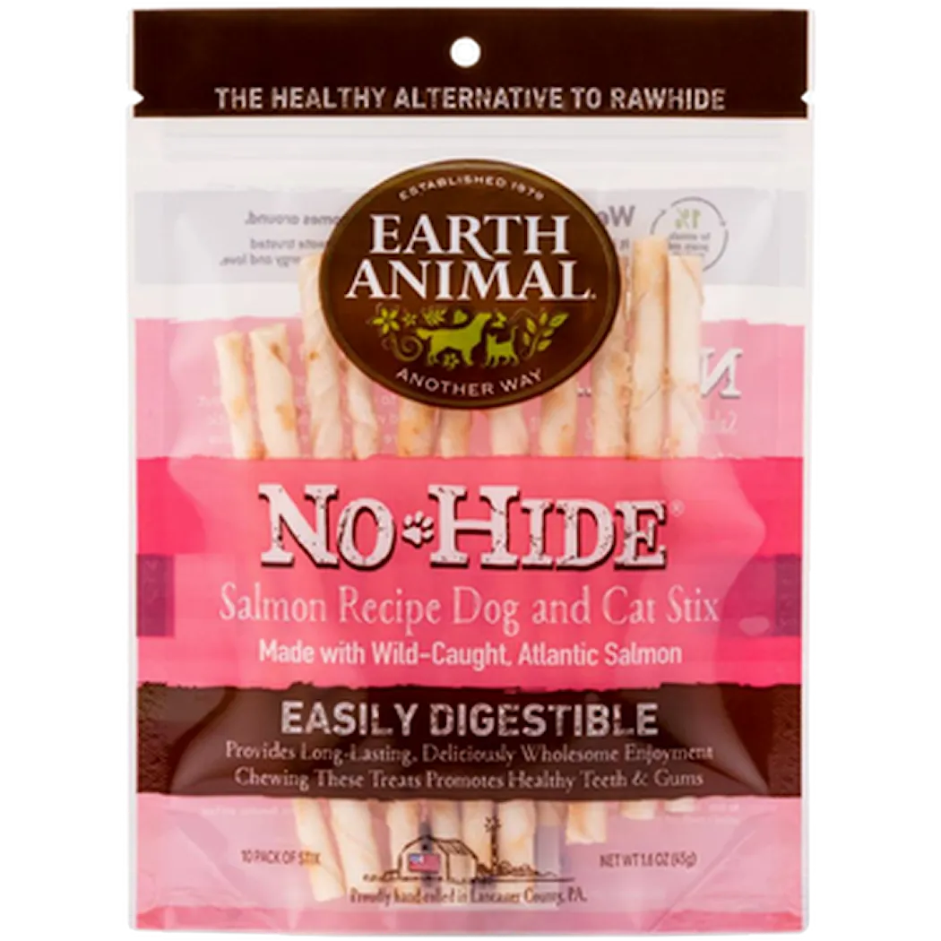Earth Animal No-Hide Salmon Chew Stixs 45 g 10-pack