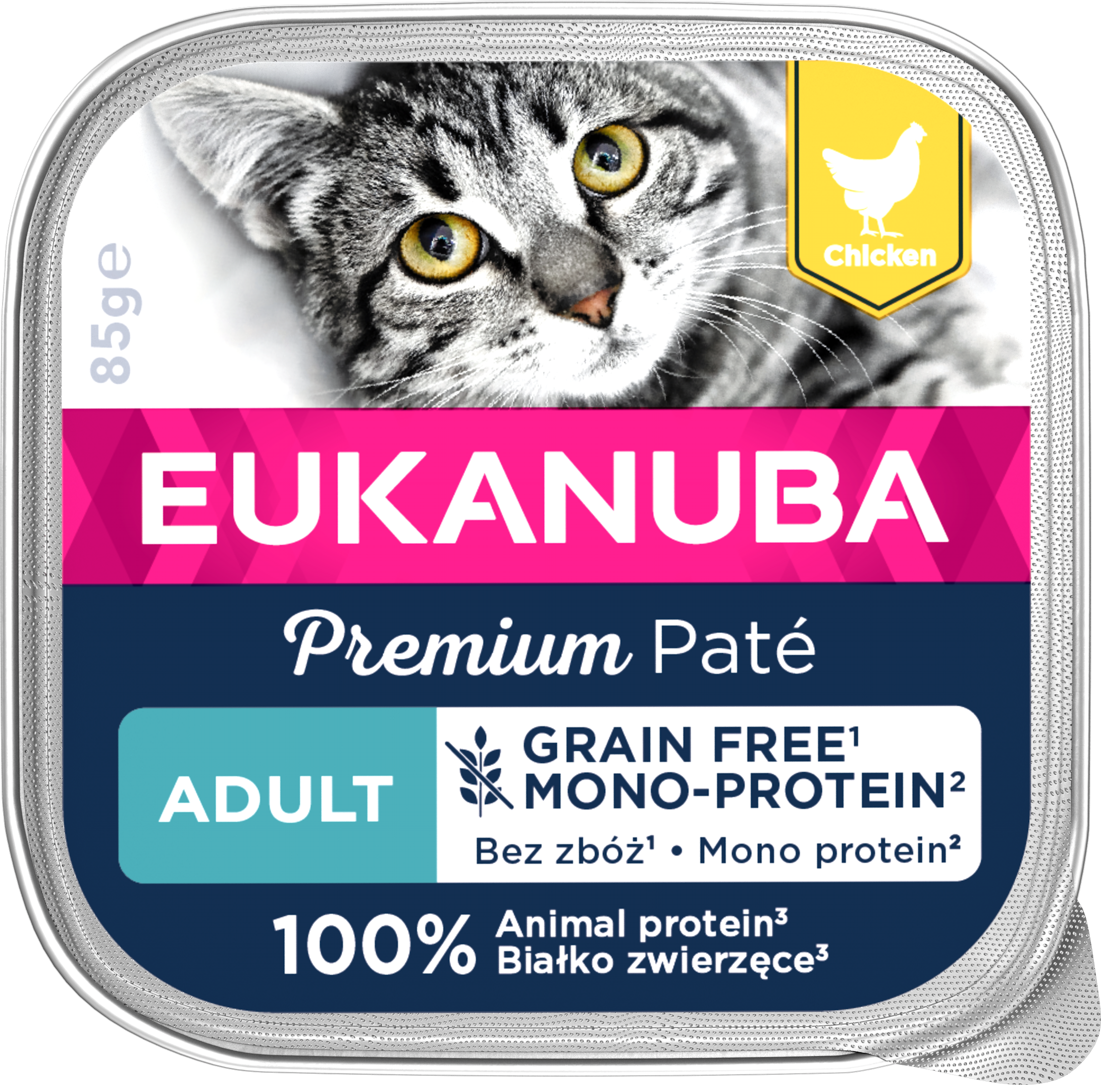 Eukanuba - Cat Grain Free Adult Chicken Paté Mono 85 g - Katt - Kattfoder & kattmat - ZOO.se