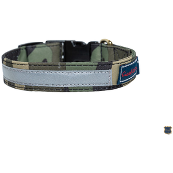 Hundhalsband Ställbart Reflex Camouflage 30cm - Hund - Halsband, Koppel & Sele för hund - Hundhalsband - Gustaf och Evita - ZOO.se