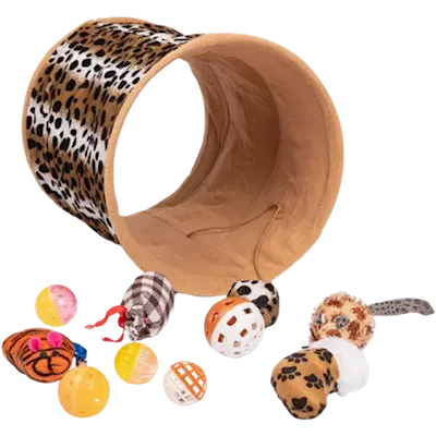 Cat Tunnel + Toys Set