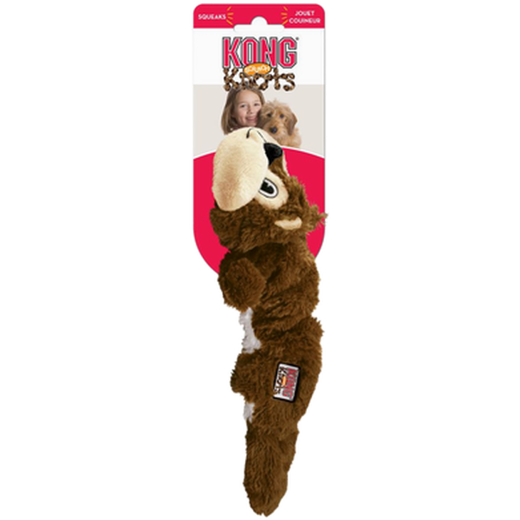 Kong - Scrunch Knots Squirrel Dog Toy Medium/Large 36x10x6cm - Hund - ZOO.se