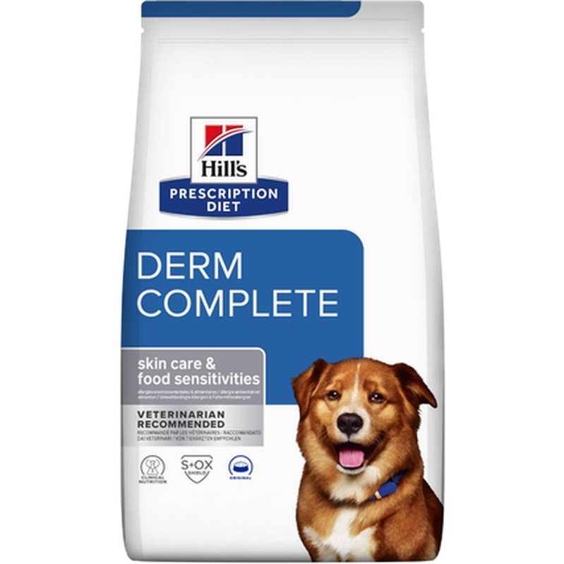 Adult Derm Complete - Dry Dog Food 12 kg - Hund - Hundmat & hundfoder - Veterinärfoder för hund, Veterinär - Veterinärfoder För Hundar - Hill's Prescription Diet Dog - ZOO.se