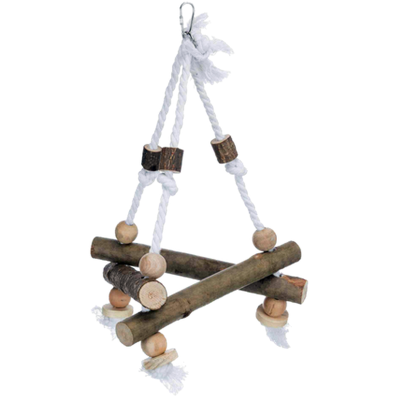 Natural Living Swing on Rope Brown 27 x 27 x 27 cm