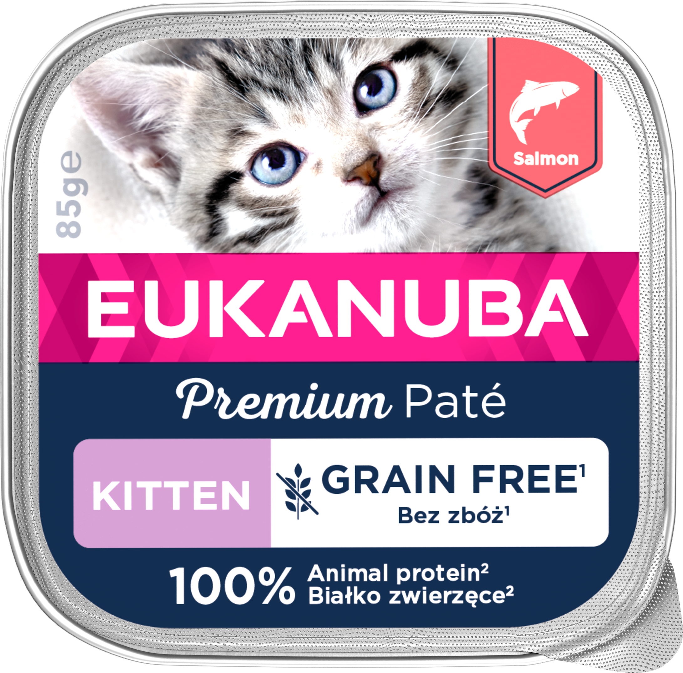 Eukanuba - Cat Grain Free Kitten Salmon Paté 85 g - Katt - Kattfoder & kattmat - ZOO.se