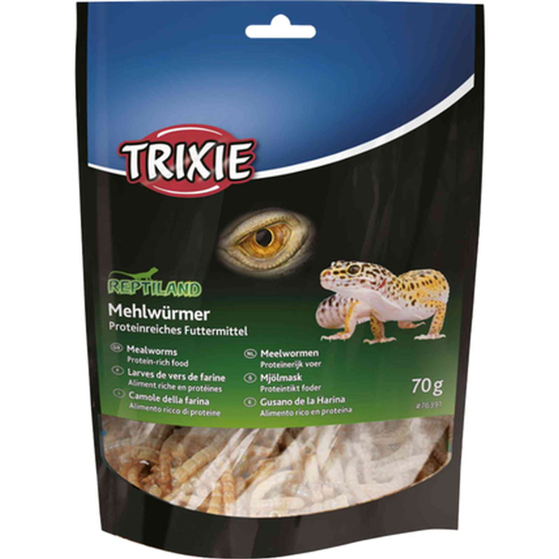 Trixie - Reptile Mealworms Dried Beige 70 g - Reptil - Reptilfoder & Reptilmat - ZOO.se
