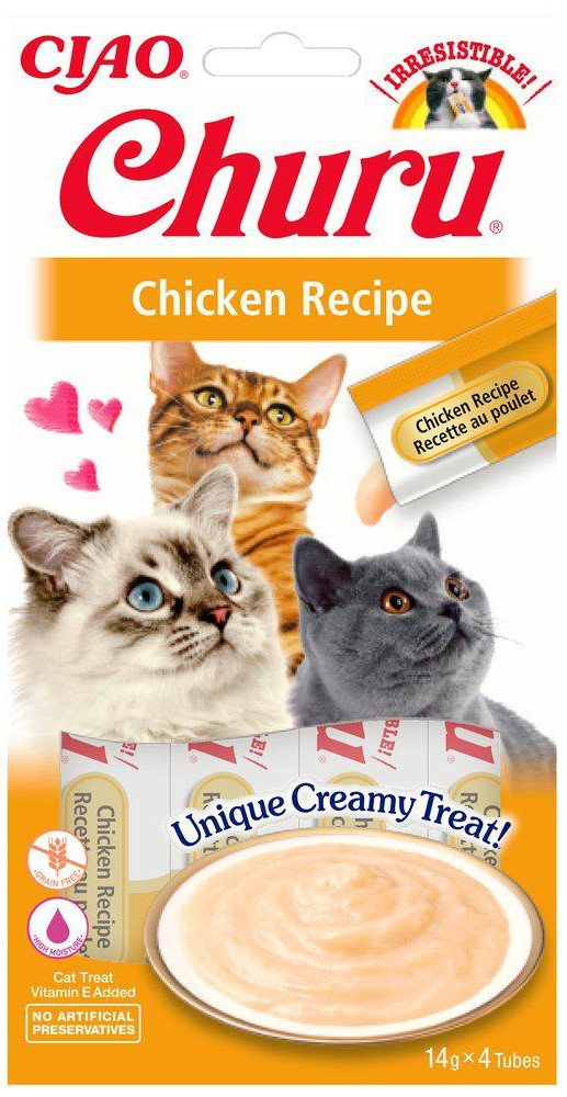 Churu - Cat Creamy Chicken, 4-pack - Katt - Kattgodis & Kattgräs - Belöningsgodis för katt - ZOO.se