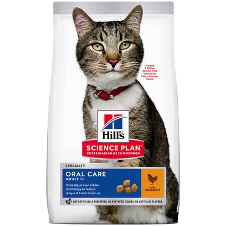 Adult Oral Care Chicken - Dry Cat Food 7 kg - Katt - Kattfoder & kattmat - Torrfoder till katt - Hills Science Plan - ZOO.se