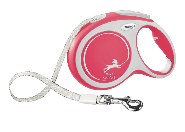 Flexi - Uusi Comfort-nauha, 8m, L, max 50kg, punainen. - Koirat - Kaulapannat