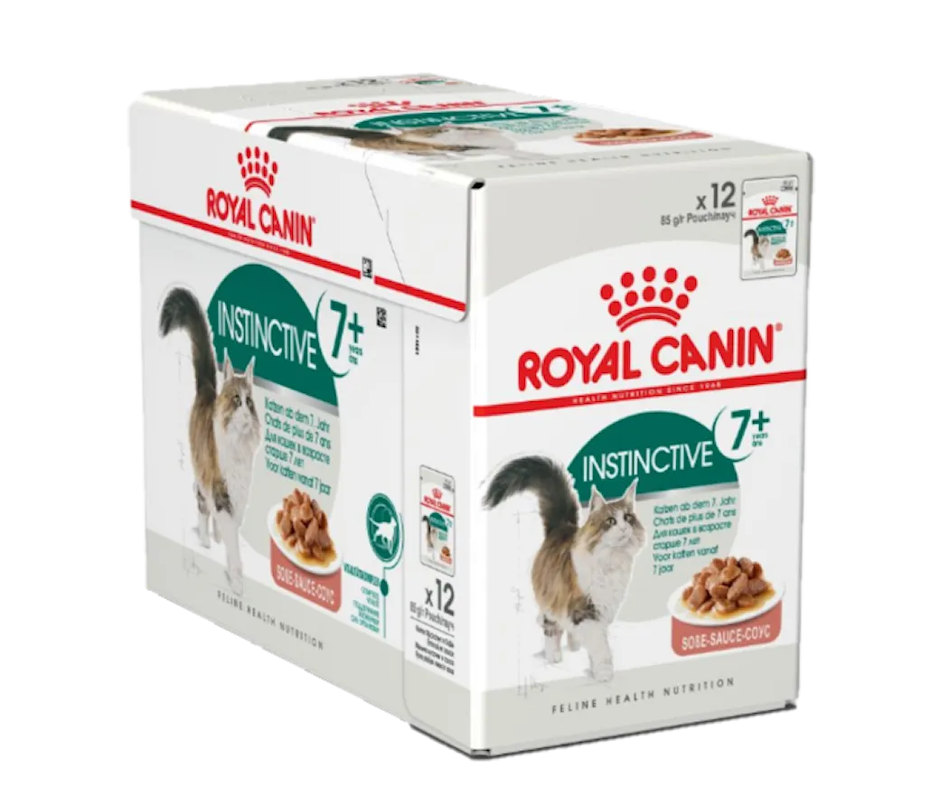 Royal Canin Feline Wet Instinctive 7+ Gravy 85 g x 12 stk - porsjonsposer