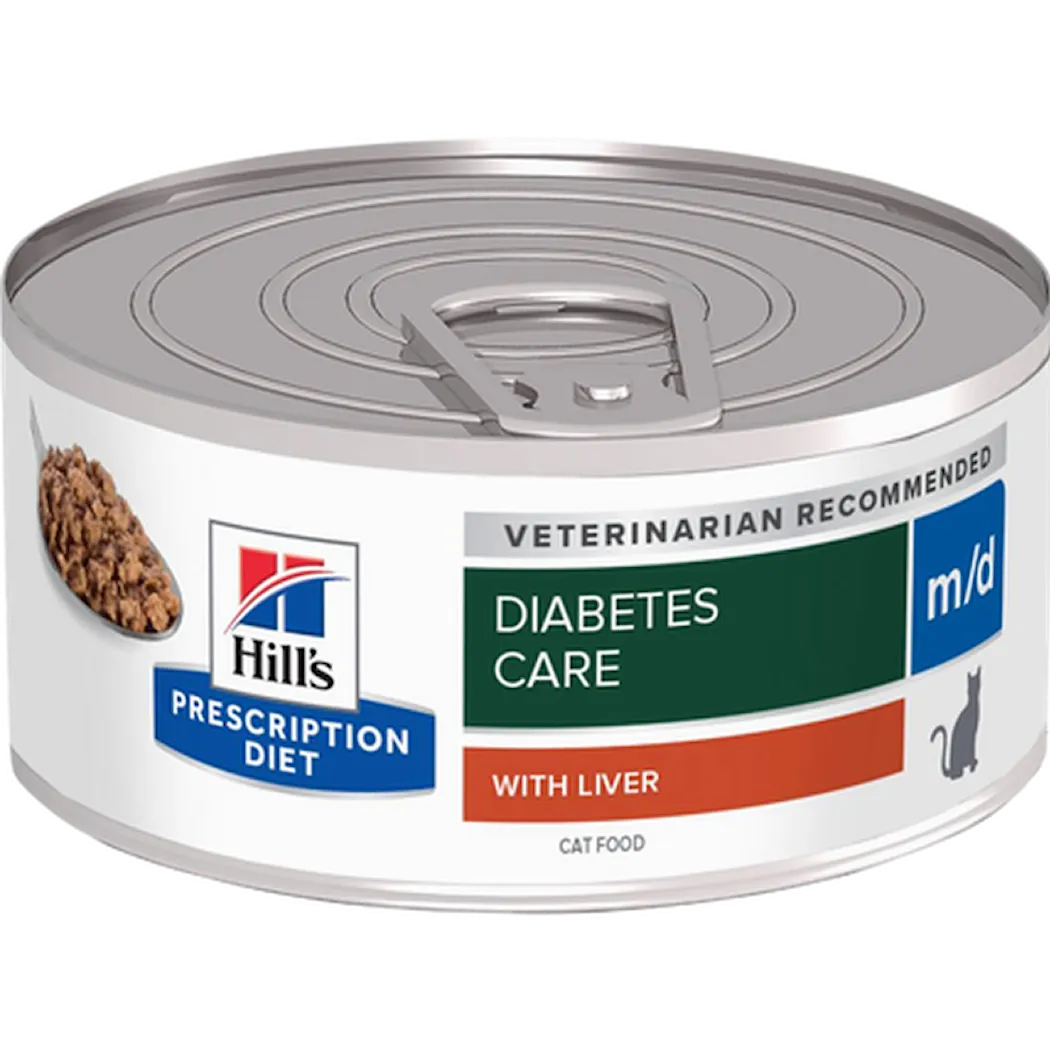 Hill's Prescription Diet Feline m/d Diabetes/Weight Minced Original Canned - Wet Cat Food