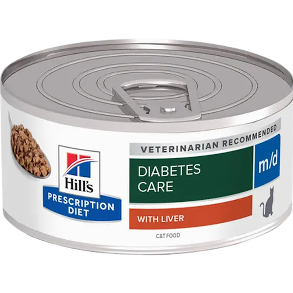 Hills Prescription Diet Feline m/d Diabetes/Weight Minced Original Can - Wet Cat Food