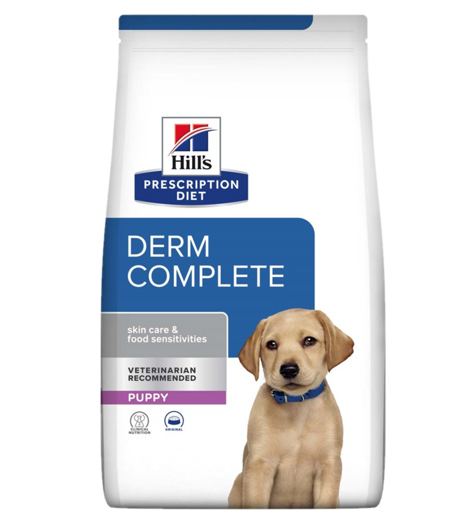 Derm Complete Puppy Food Sensitivity Ris & Egg 4 kg - Hund - Hundefôr & hundemat - Tørrfôr for hund, Veterinærfôr for hunder - Hill's Prescription Diet Dog