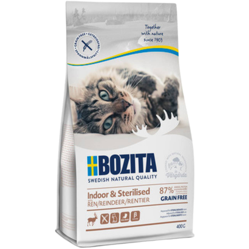 Indoor & Sterilised Grain Free Reindeer 10 kg - Katt - Kattfoder & kattmat - Torrfoder till katt - Bozita Katt - ZOO.se