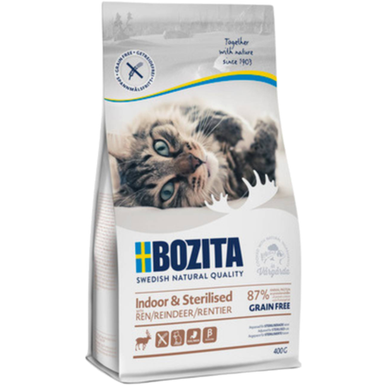 Bozita Katt - Indoor & Sterilised Grain Free Reindeer 2 kg - Kissat - Kissanruoka - Kuivaruoka