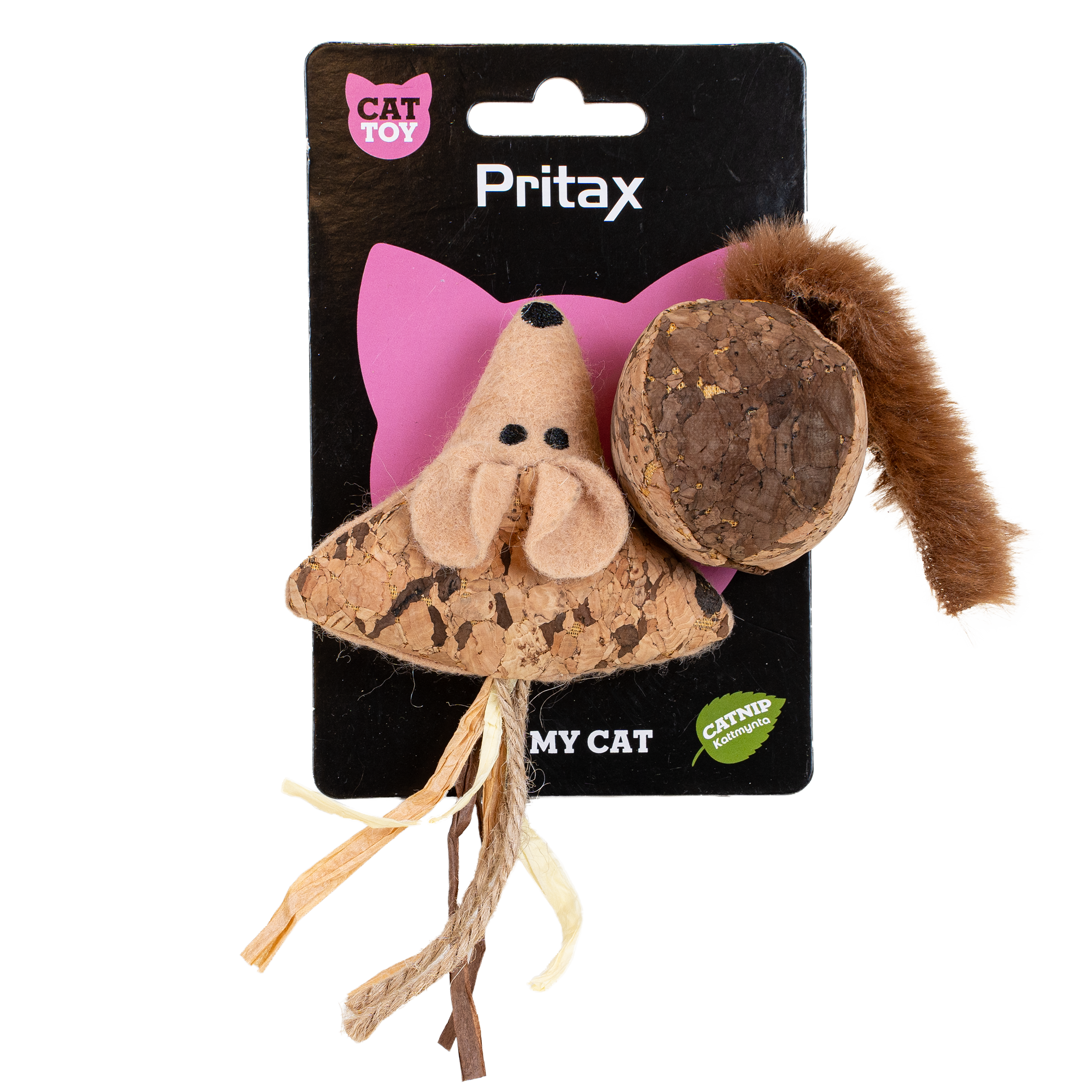Pritax - Kattleksak Natural Ada, 9x15x2cm, Brun - Katt - Kattleksaker - ZOO.se