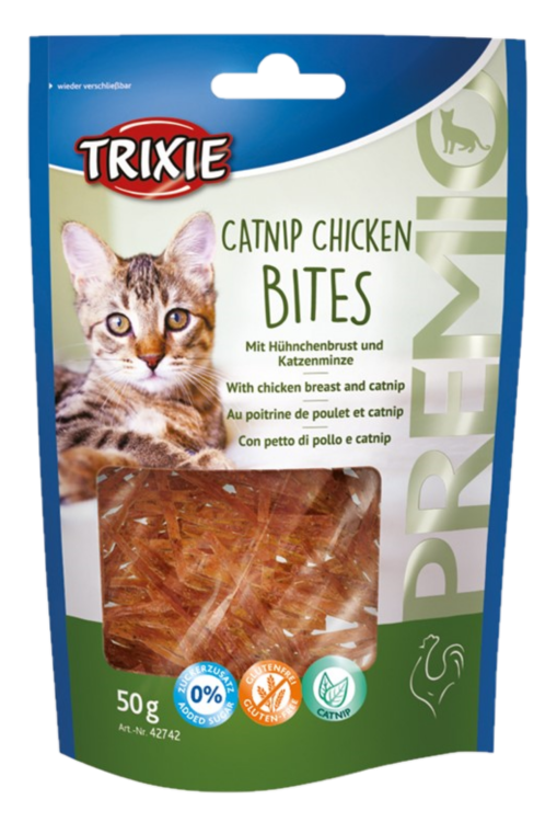 Trixie - Premio Catnip kyllingbiter 50 g - Katt - Kattegodteri & kattegress - Belønningsgodbiter katt - ZOO.no