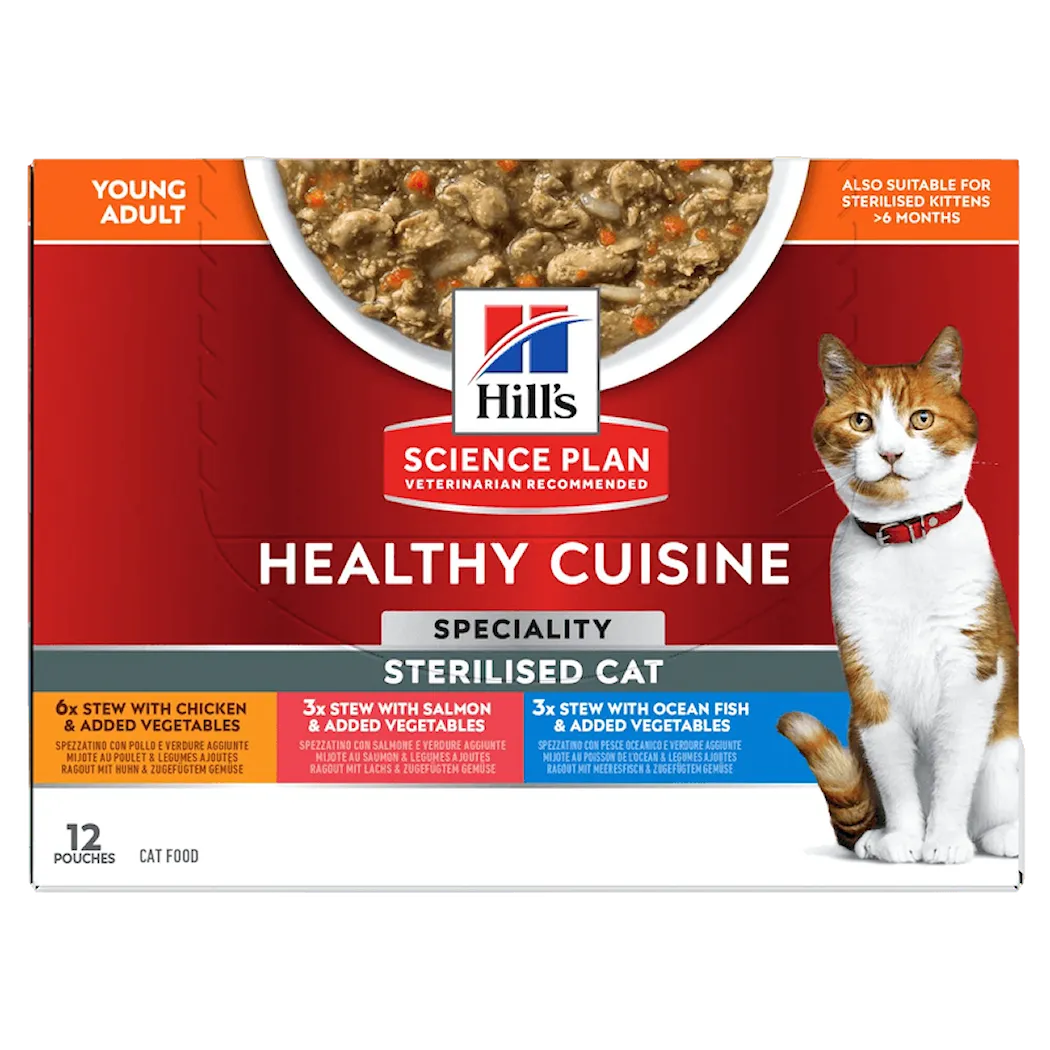 Young Adult Sterilised Healthy Cuisine Mix 12 x 80g