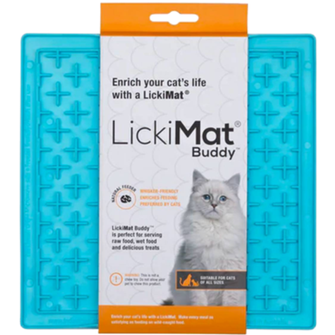 LickiMat - Cat Classic Buddy Blue 20 x 20 cm - Katt - Matplats & Vattenfontäner för katt - ZOO.se