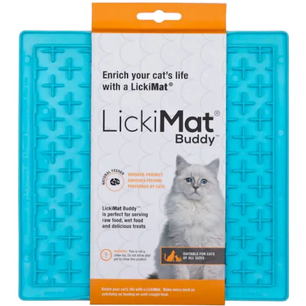 LickiMat Cat Classic Buddy Blå 20 x 20 cm