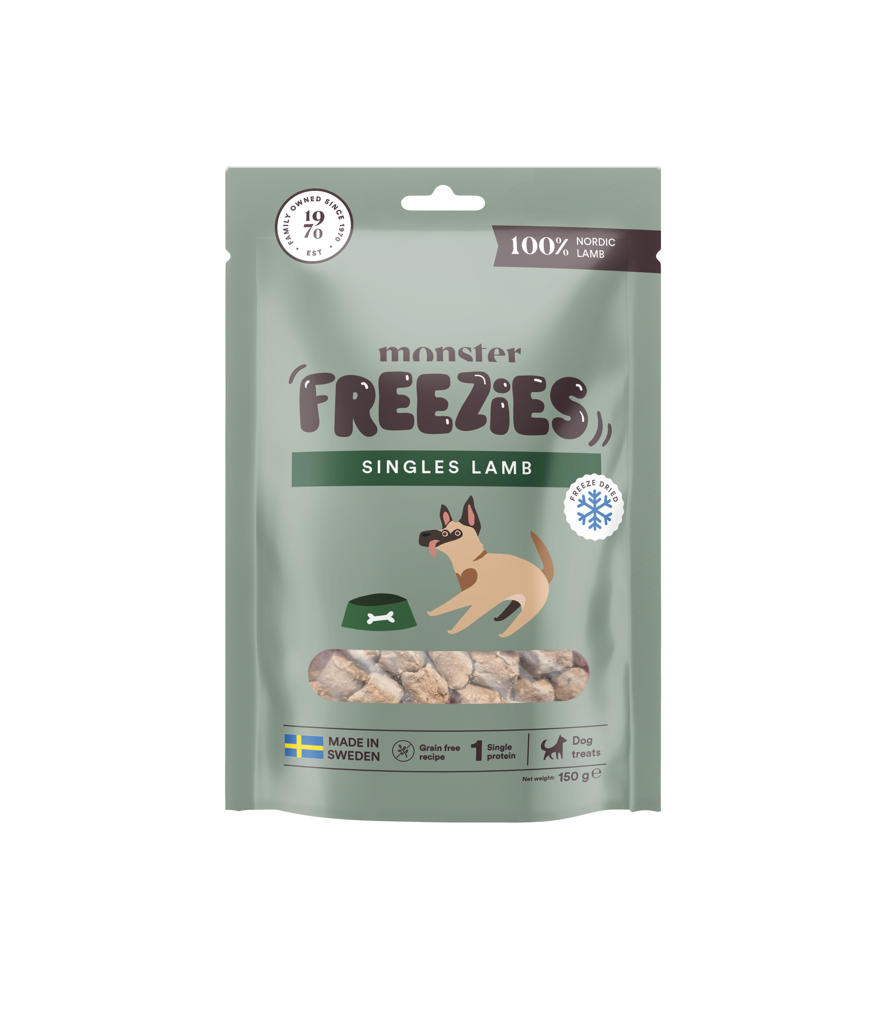 Monster - Dog Treats Freeze dried Lamb 150 g - Hund - Hundgodis - ZOO.se